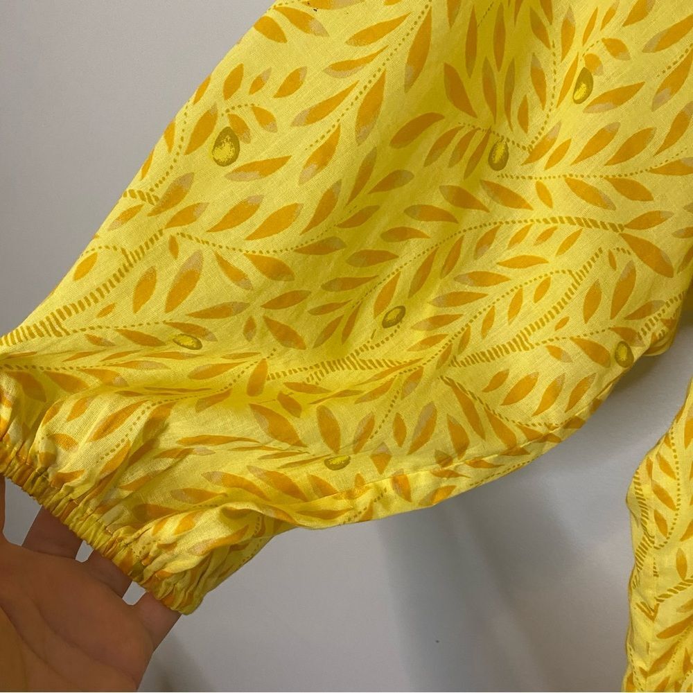 Vanessa Bruno Yellow Printed Mini Dress - Picture 4 of 11